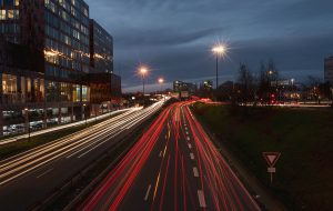 street with carlights